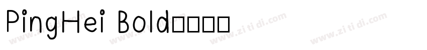 PingHei Bold字体转换